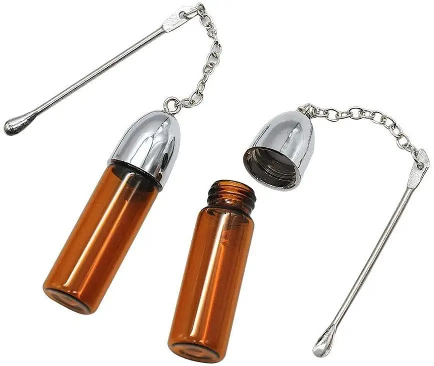 2x Dosierer/Spender Set – Snuff Bottle 57mm mit Löffel in Braun -  from DieBallerei