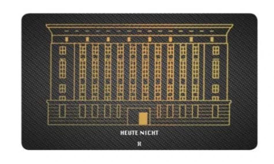 "Berghain - heute nicht" 4er-Pack Karte im Carbon-Look – Stylisch & Langlebig -  from DieBallerei