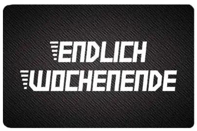 Hack Karte "Endlich Wochenende" im Carbon Look – Stylisch und Praktisch -  from DieBallerei