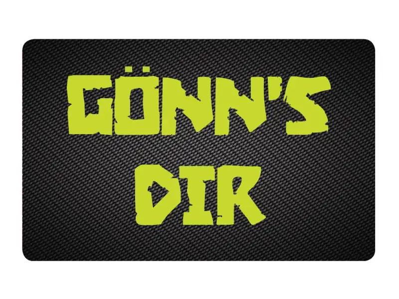 Zieh und Hack Karte im Carbon Look "Gönn's dir"gelb – Stylisch und Praktisch -  from DieBallerei