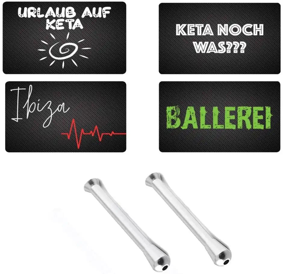 4er-Pack Carbon-Look Karten + 2x Ziehröhrchen (Silber, 70 mm) – Stilvoll & Praktisch -  from DieBallerei