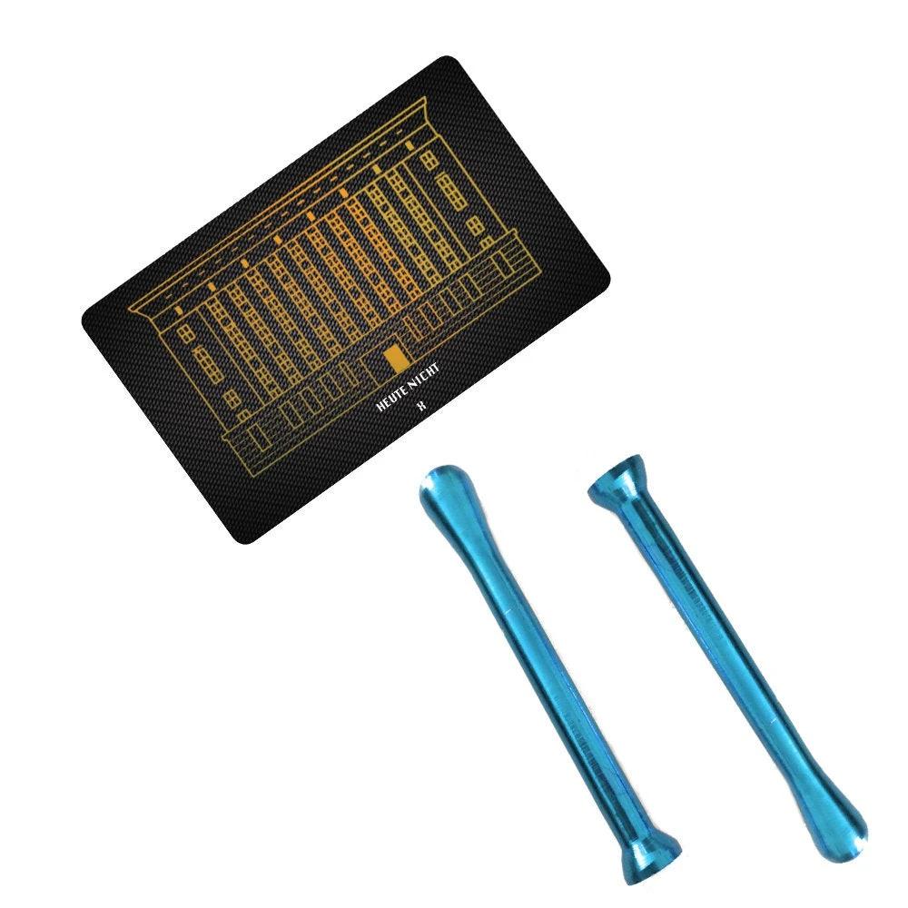 Praktisches Set – 2 Ziehröhrchen Hellblau & Berghain-Hack Karte -  from DieBallerei