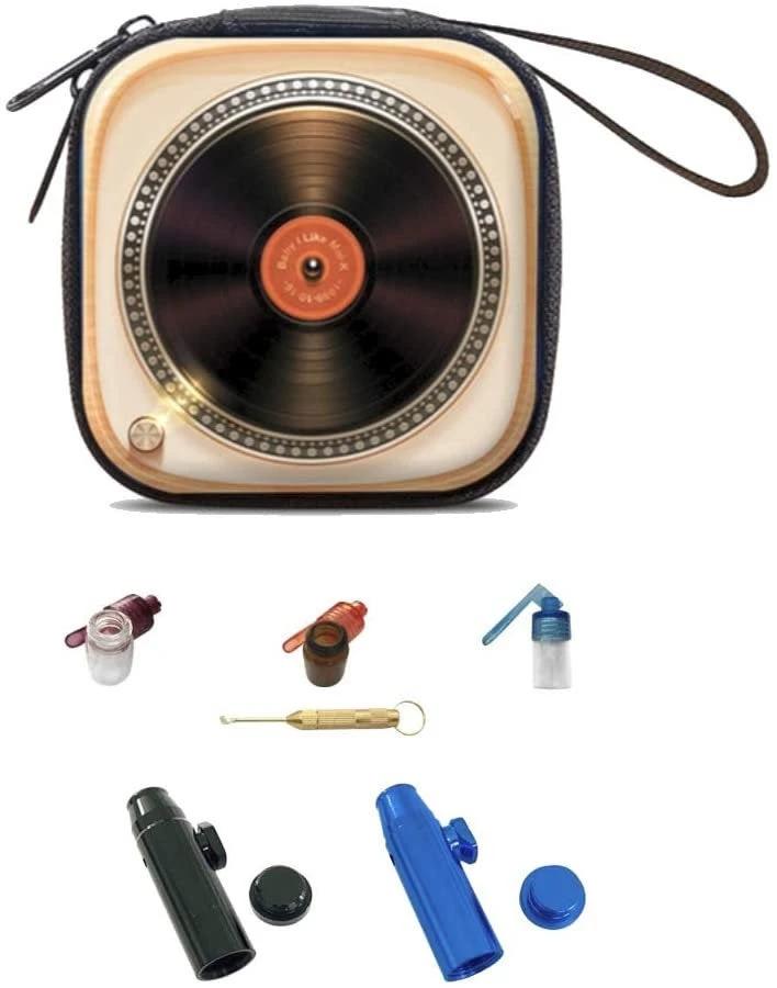 Hard Case DELUXE im Plattenspieler-Retro Look – Praktisches Set mit Dosierern & Zubehör -  from DieBallerei