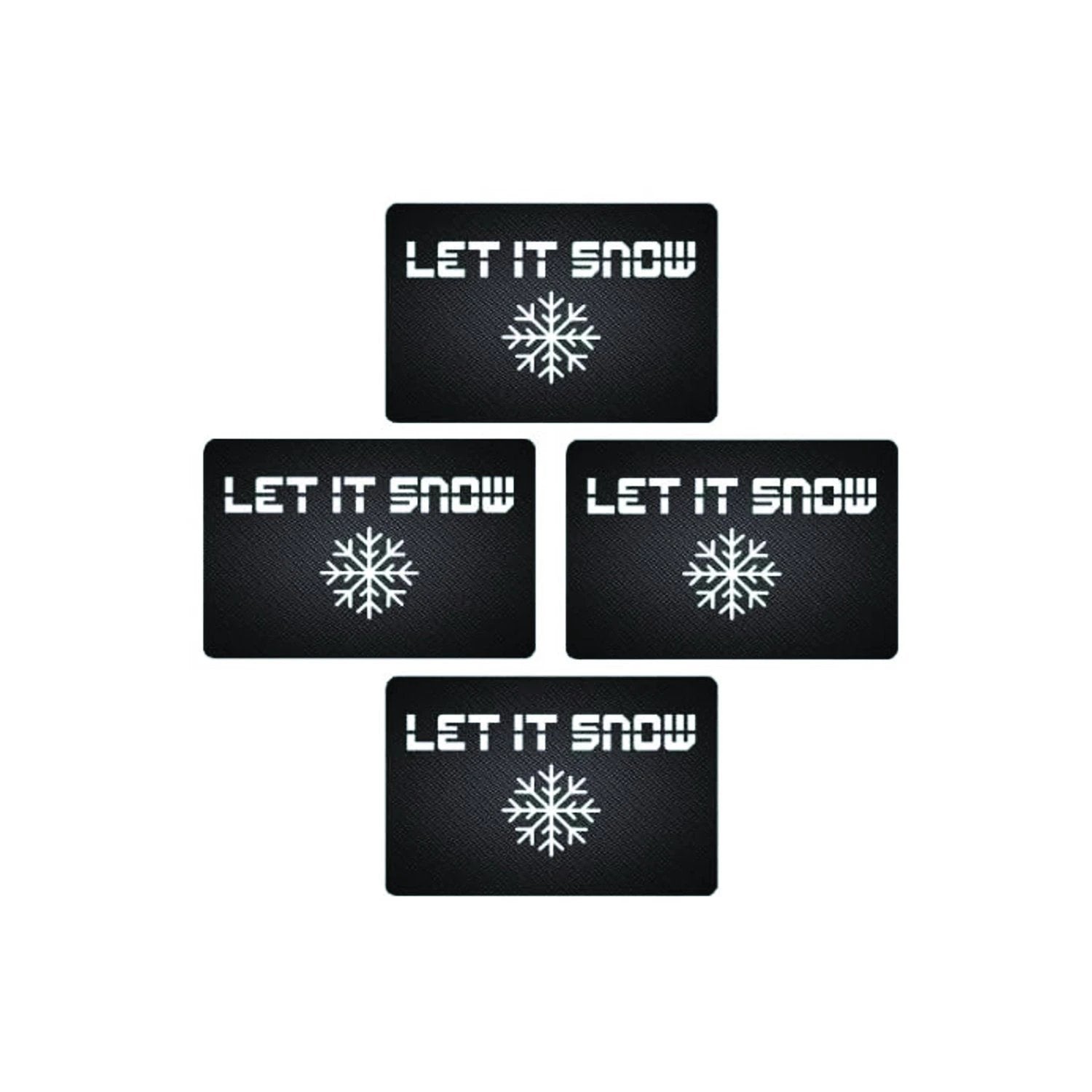 "Let it Snow" 4er-Pack Karte im Carbon-Look – Stylisch & Langlebig -  from DieBallerei