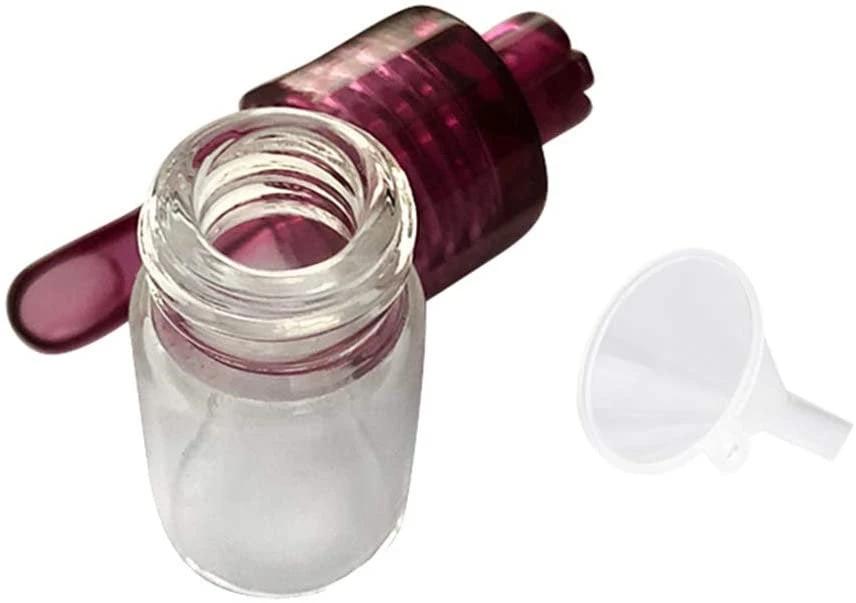 Spender mit ausklappbarem Löffel klar inkl. Trichter Schraubdeckel in lila/rosa -  from DieBallerei