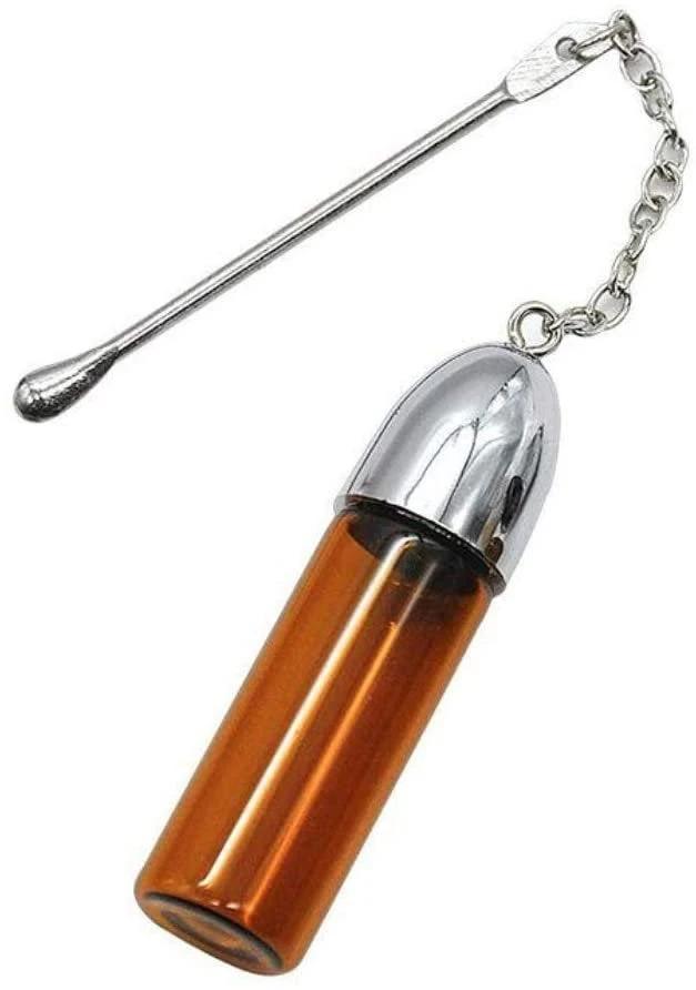 Spender/ Portionierer aus Glas mit Löffel inkl. Trichter (57mm / braun) -  from DieBallerei