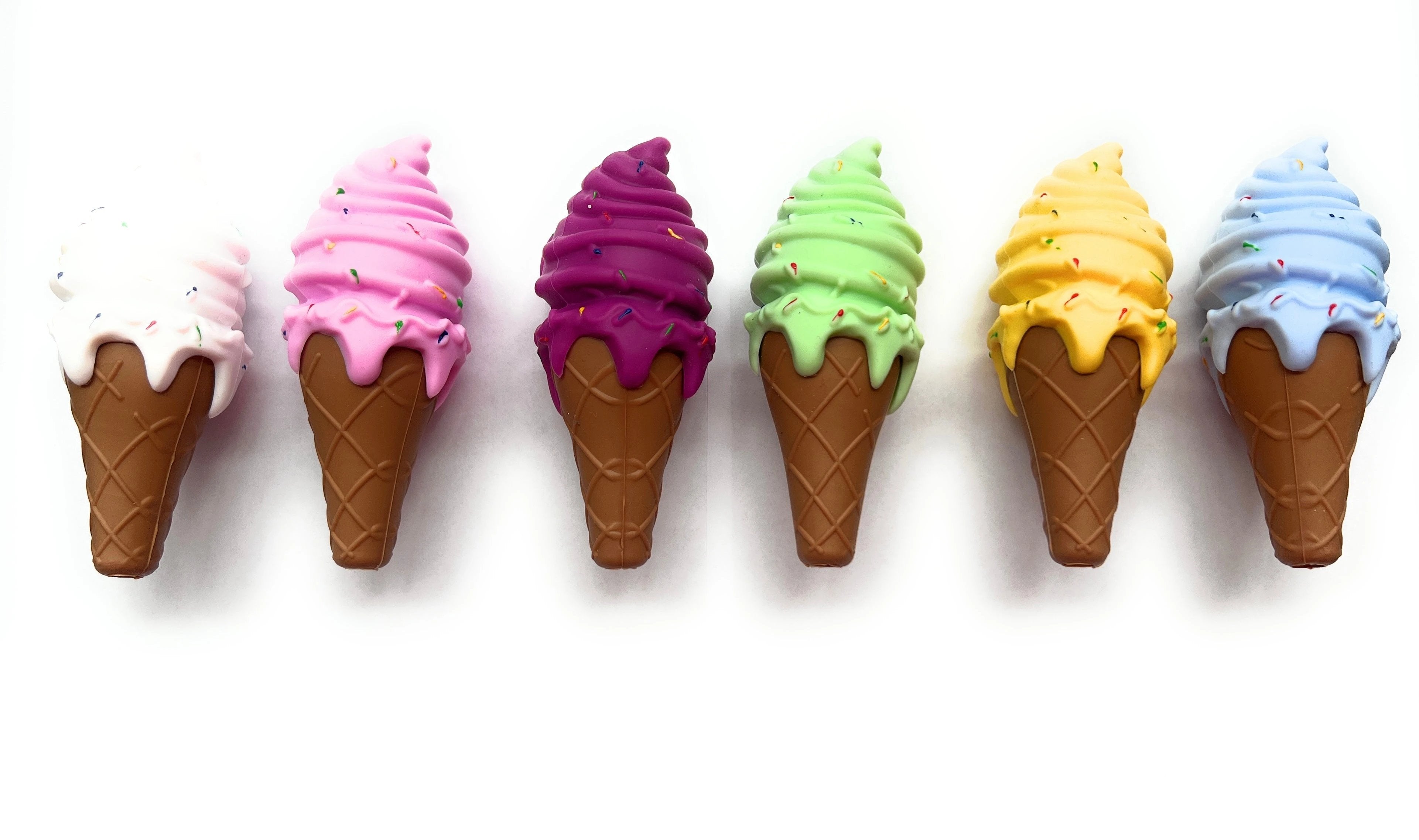 Silikon Pfeife „Ice Cream“ – Stylisches Rauchzubehör in Waffel-Optik -  from DieBallerei