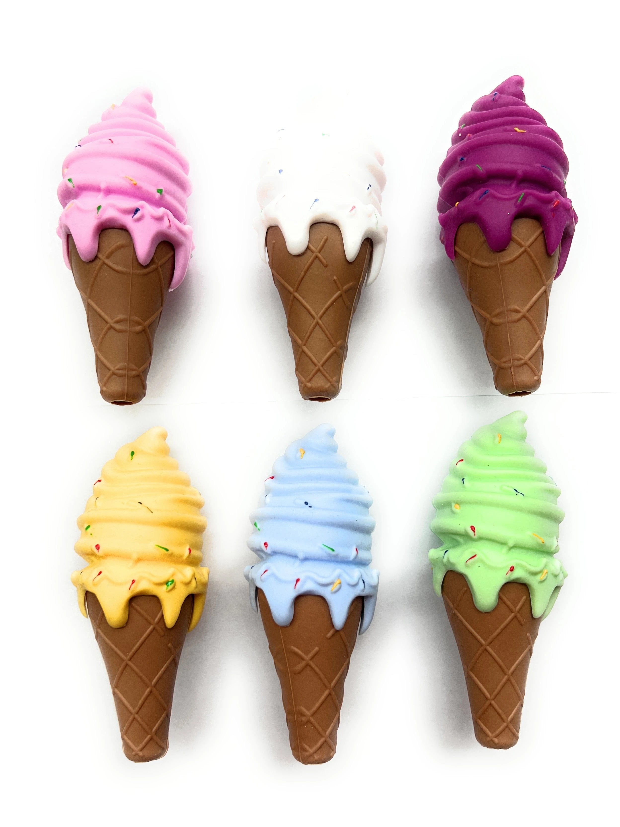Silikon Pfeife „Ice Cream“ – Stylisches Rauchzubehör in Waffel-Optik -  from DieBallerei