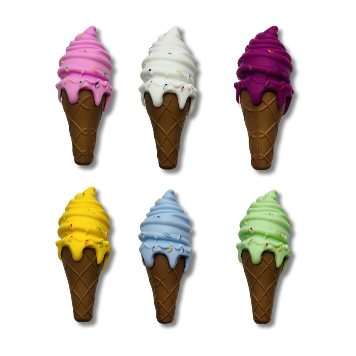 Silikon Pfeife „Ice Cream“ – Stylisches Rauchzubehör in Waffel-Optik -  from DieBallerei