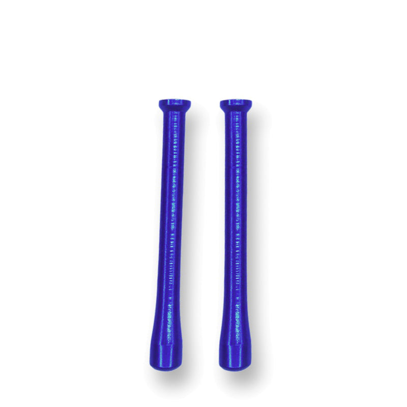 2 x Colored Metal Straw Strohhalm Ziehröhrchen Snuff Bat Snorter Nasal Tube Bullet Sniffer Snuffer (Blau)