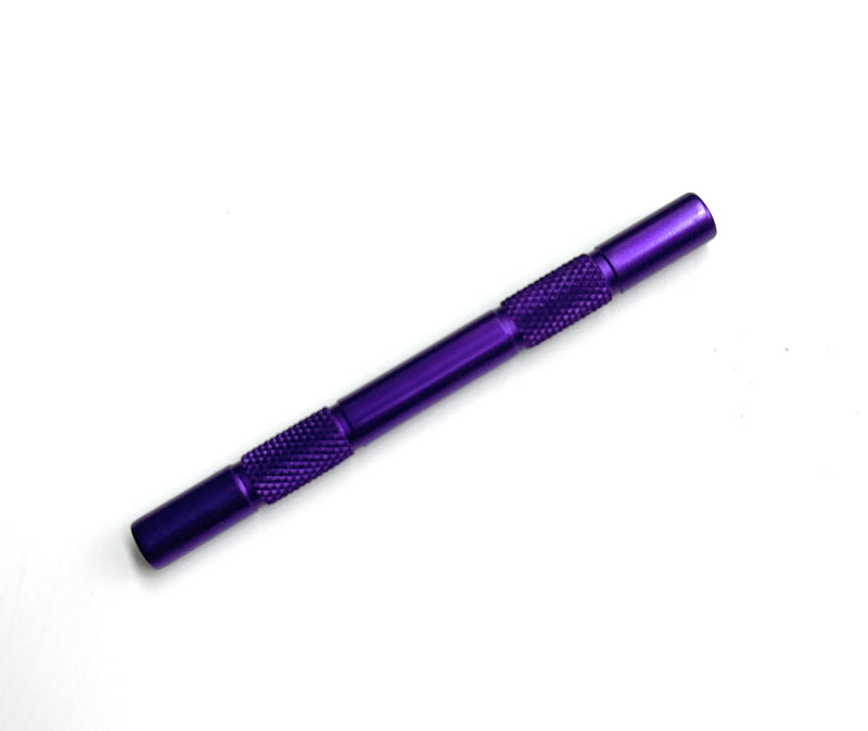 SET carbon hack card and high-quality aluminum snuff tube, grooved 80mm in purple/violet