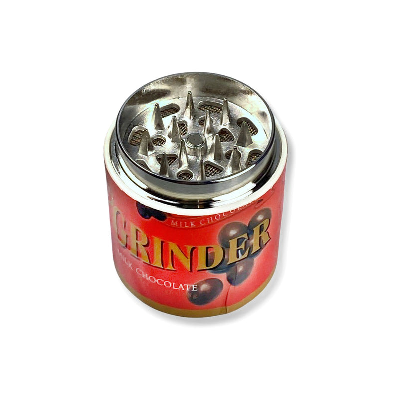 Grinder in chewing gum can look, 3 layers of plastic with magnet Smoking mill (80mm x 38mm) various colors