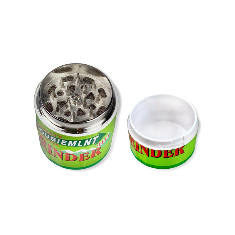 Grinder in Kaugummi Dosen Optik, 3 Schichten Kunststoff mit Magnet Smoking Mühle (80mm x 38mm) verschiedene Farben