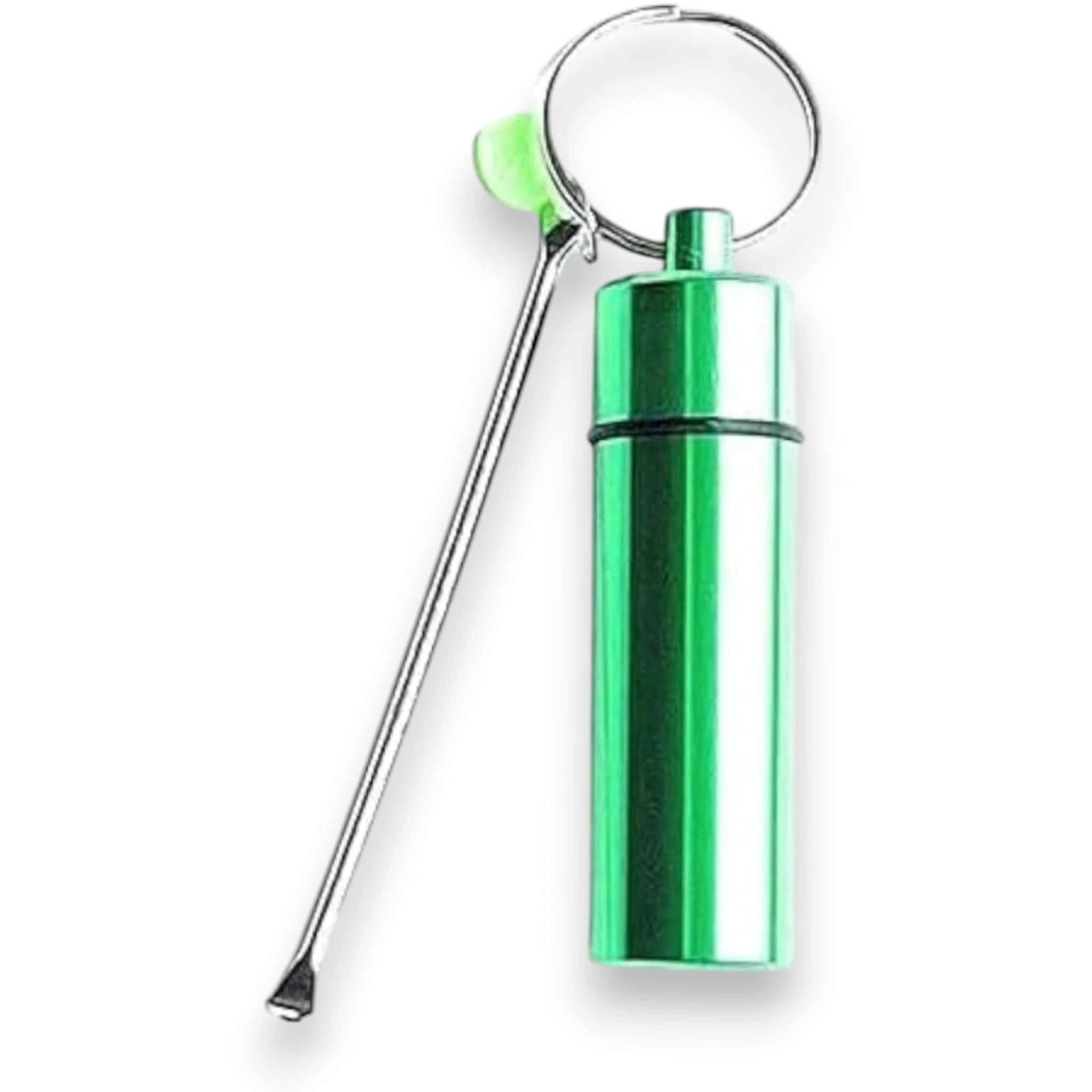 Kompakte Aluminium-Pillenbox in Grün mit Schlüsselanhänger – Immer griffbereit! -  from DieBallerei