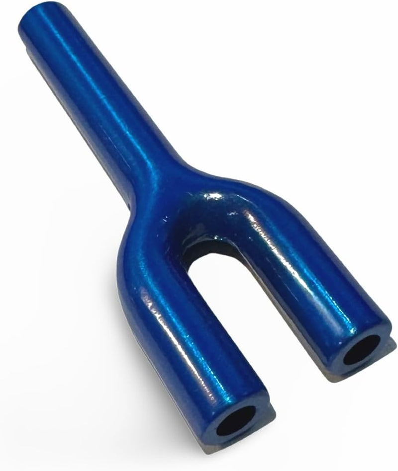 Double tube en aluminium - pour votre tabac à priser - tube de tirage - tabac à priser - distributeur snorter environ 70 mm bleu