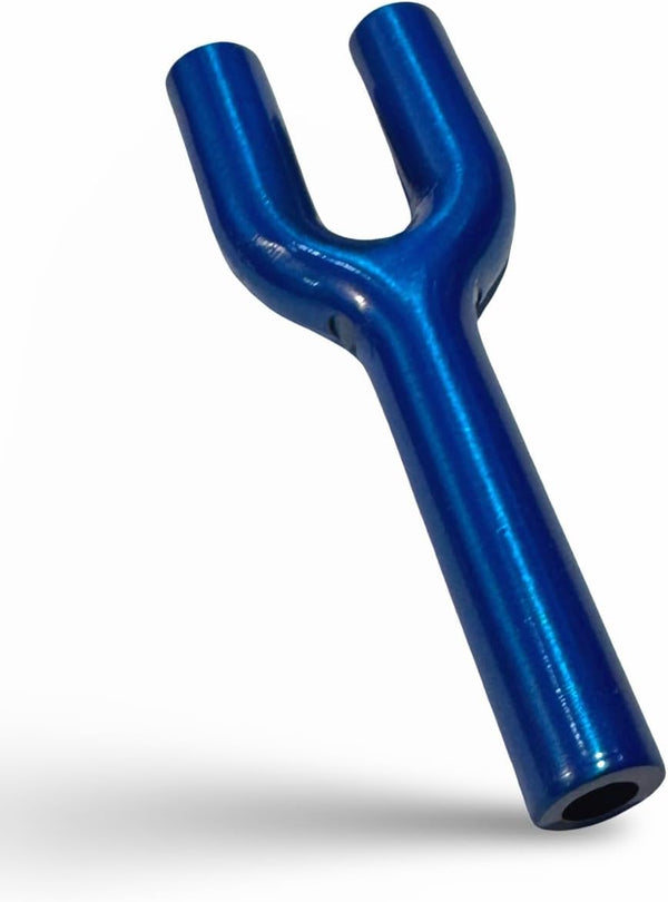 Double tube en aluminium - pour votre tabac à priser - tube de tirage - tabac à priser - distributeur snorter environ 70 mm bleu