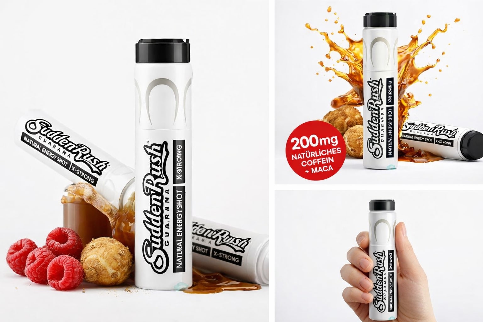 6x SuddenRush Guarana Bio Energy Shot (X-Strong)