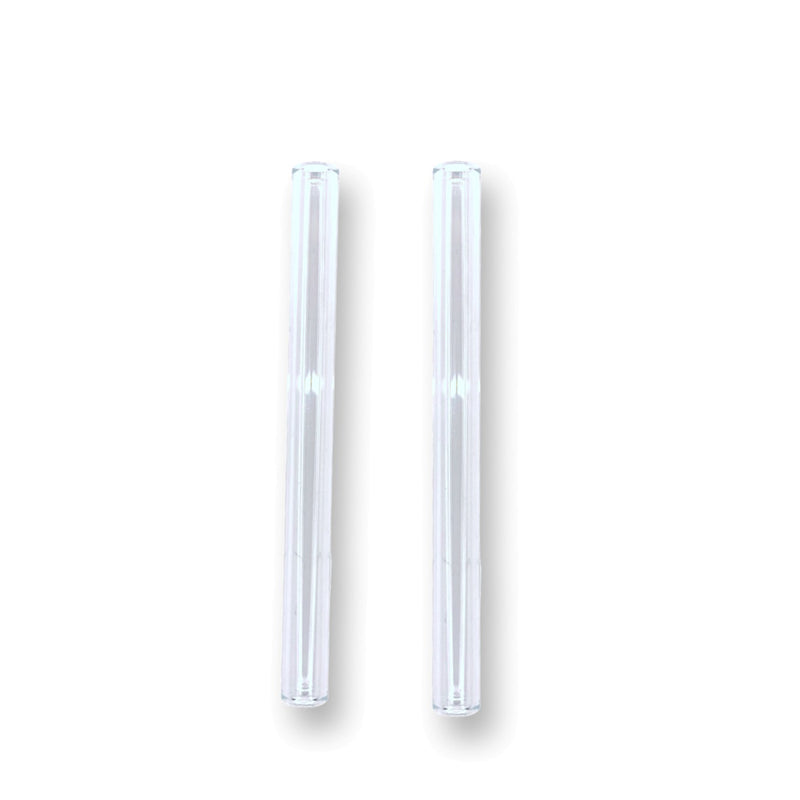 2 x Glas Ziehröhrchen Strohhalm Trinkhalm Straw Snuff Bat Snorter Nasal Tube Schnupftabak sehr stabil, 10cm lang