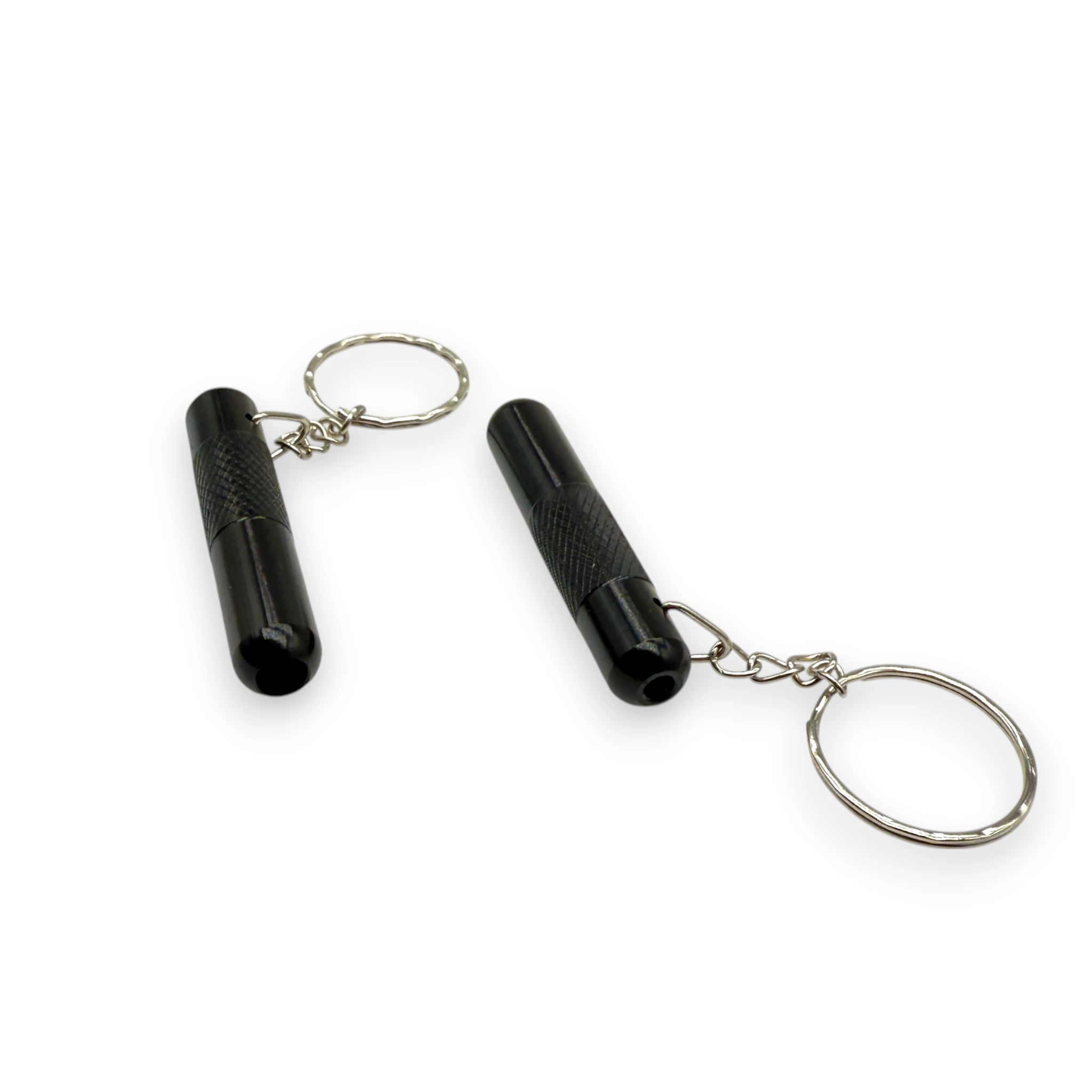 Aluminium-Ziehröhrchen mit Schlüsselanhänger (50mm, Schwarz) – Kompakt & Praktisch -  from DieBallerei