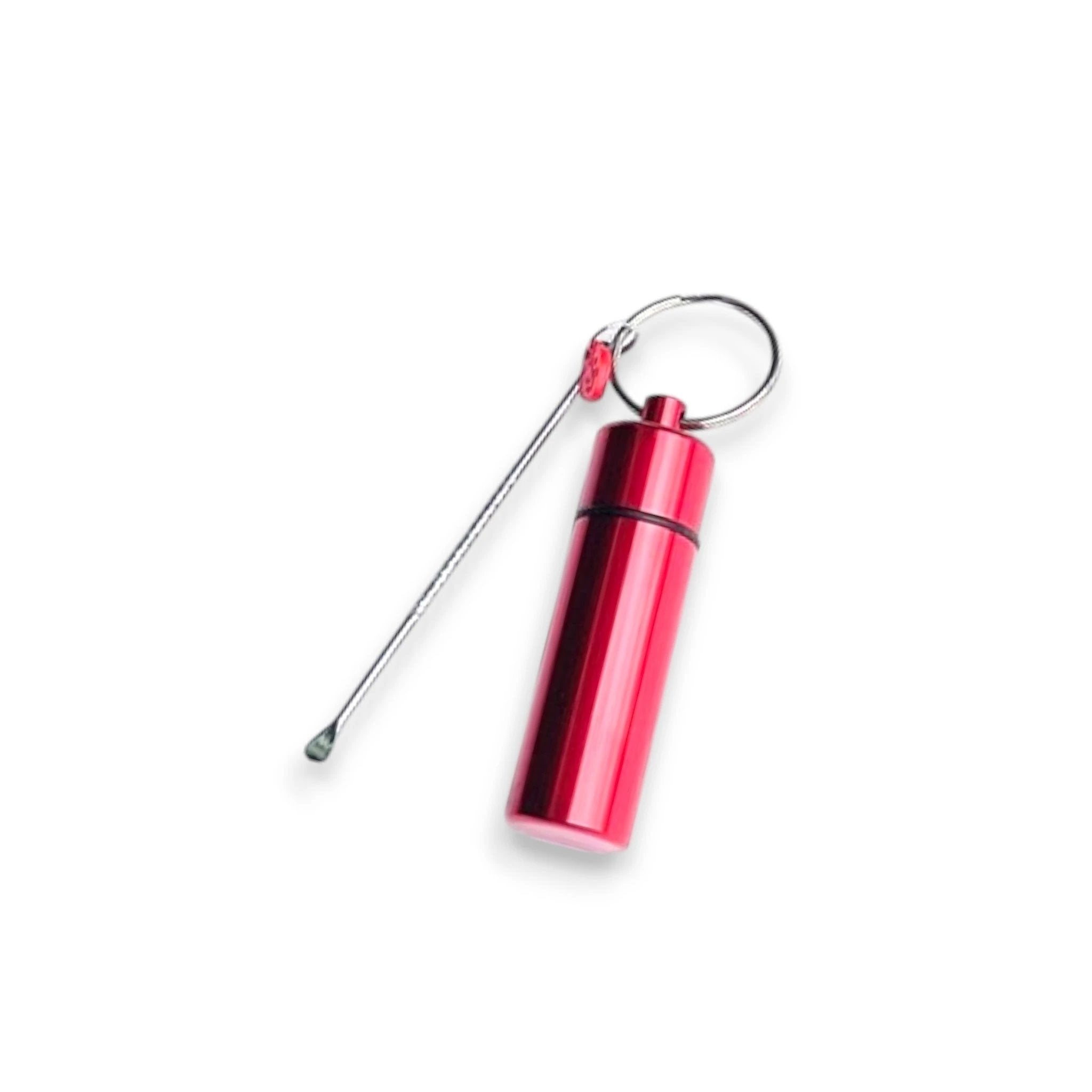 Verschließbare Aluminium-Pillenbox mit Löffel – Kompakt & Praktisch - Rot -  from DieBallerei