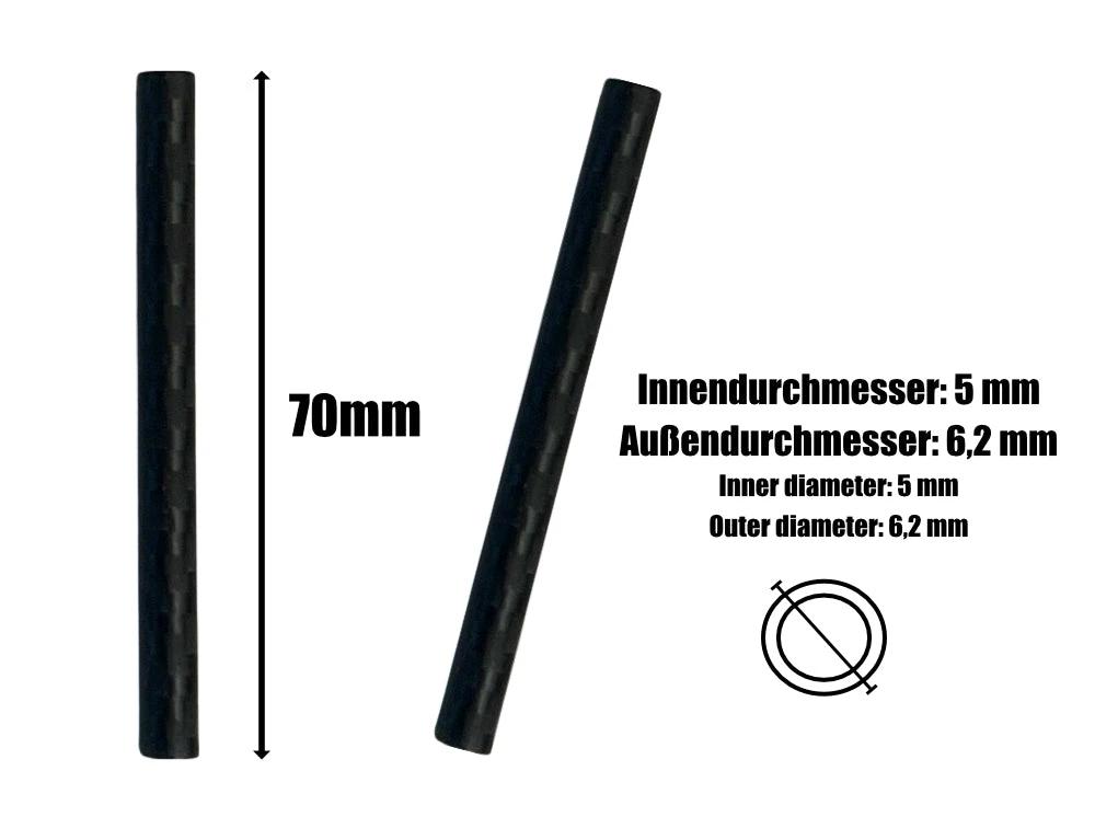 Carbon Röhrchen 70mm Set inkl. Hack Karte – Stabil, Elegant & Hochwertig -  from DieBallerei