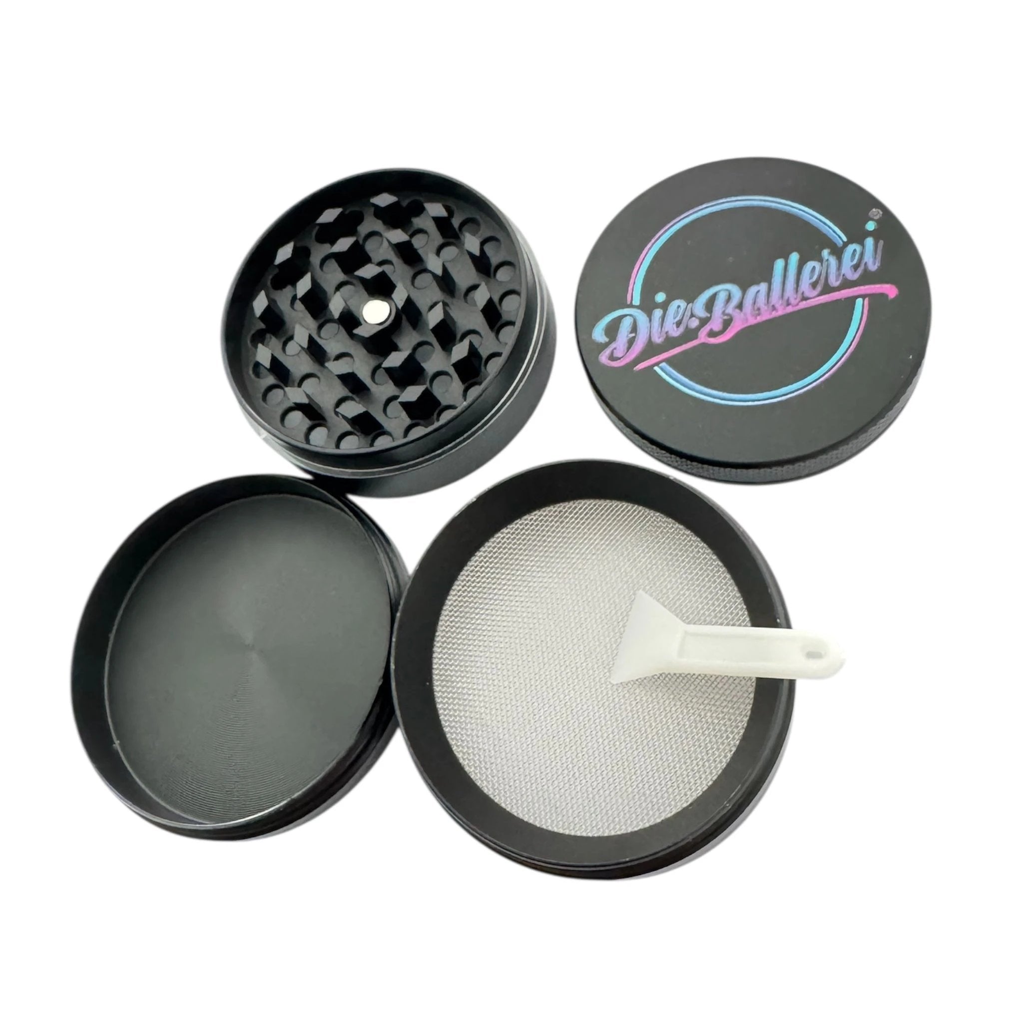 Die.Ballerei Grinder – Kompakt. Stark. Unauffällig. In Schwarz (50 mm) - Grinder from DieBallerei