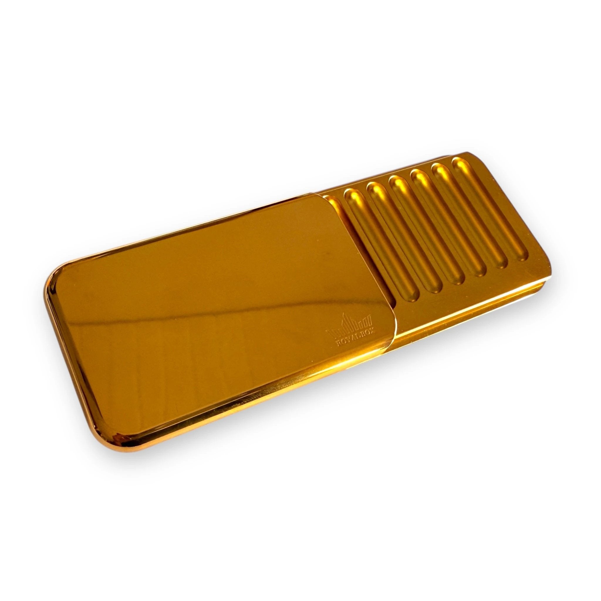 Die B52 Royal Box Anniversary Gold Edition 23,75 Karat Platin Gold Cover – Stilvolle Aufbewahrung in Perfektion inkl. integriertem Röhrchen -  from DieBallerei