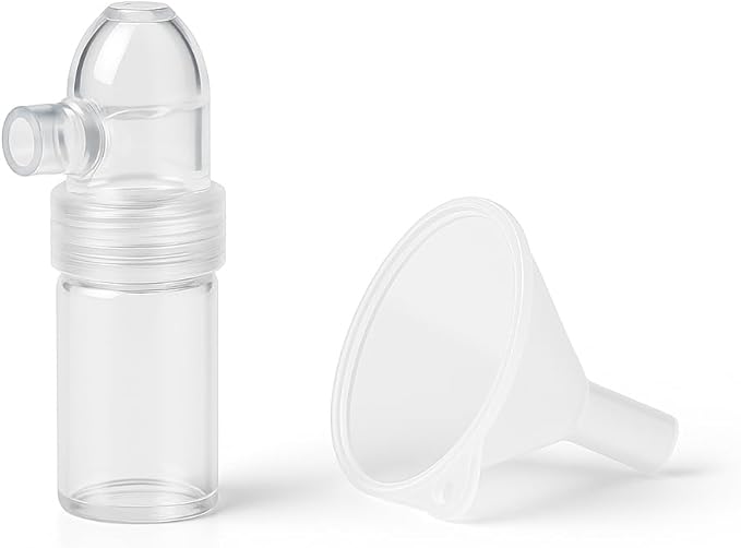 Glas Dosierer mit Glasfläschchen & Trichter – in vielen Farben und Größen - Präzise, kompakt & langlebig
