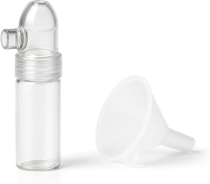 Glas Dosierer mit Glasfläschchen & Trichter – in vielen Farben und Größen - Präzise, kompakt & langlebig