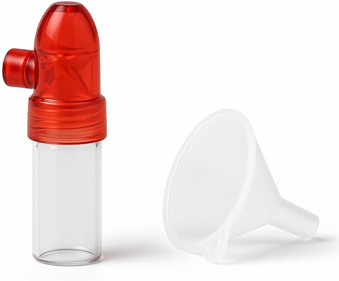 Glas Dosierer mit Glasfläschchen & Trichter – in vielen Farben und Größen - Präzise, kompakt & langlebig