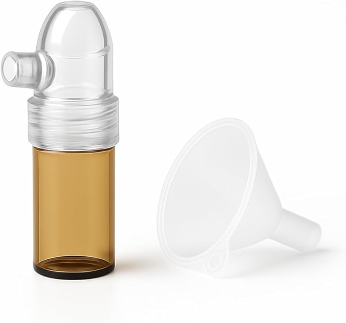 Glas Dosierer mit Glasfläschchen & Trichter – in vielen Farben und Größen - Präzise, kompakt & langlebig