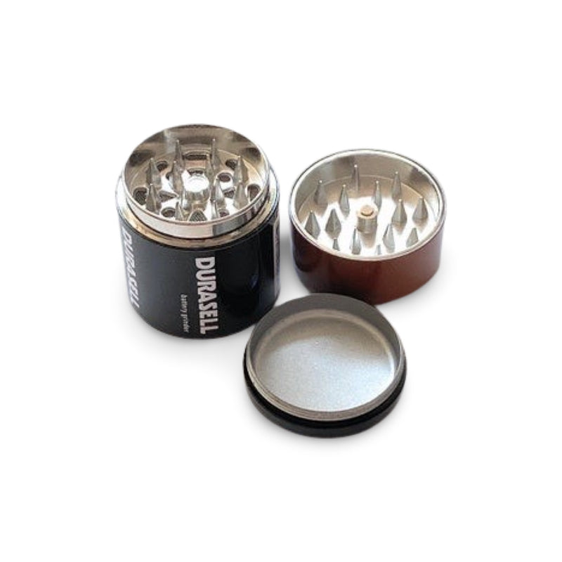 Broyeur aspect batterie (45mm) 3 couches d'aluminium avec aimant moulin à fumer cookie drôle amusant stoner herbe