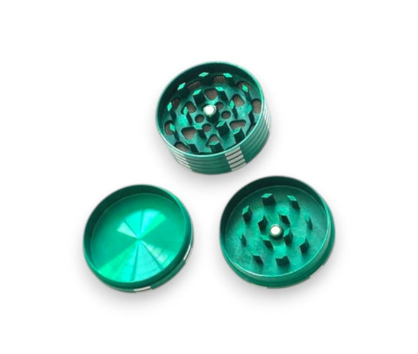 Grinder in Poker Chips Optik (45mm) 3 Schichten Aluminium mit Magnet Smoking Mühle Cookie Lustig Spaß Stoner Herb Grün