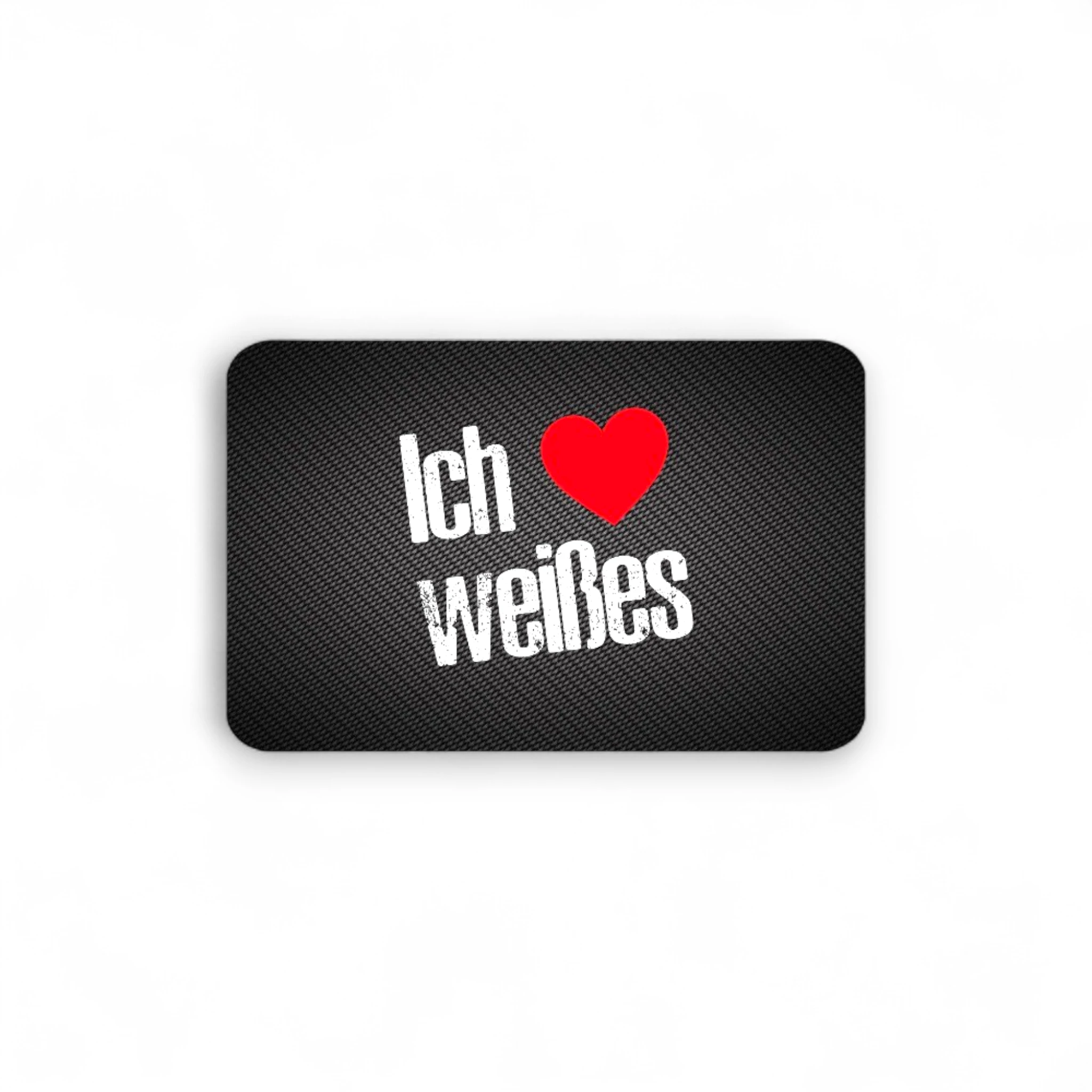 Hack-Karte „Ich liebe weißes“ im Carbon-Look – Stilvoll & langlebig -  from DieBallerei