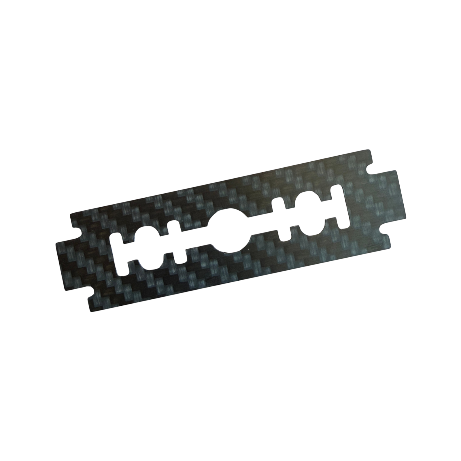 Hack-Karte aus Carbon – Stylisches Rasierklingen-Design V2.0 - 8,5 x 2,5cm5
