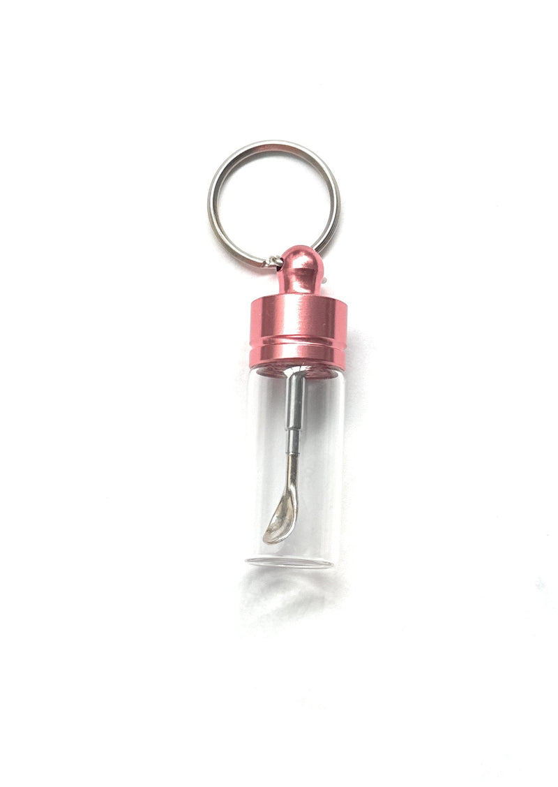 Baller bottle - dispenser - with telescopic spoon and green key ring