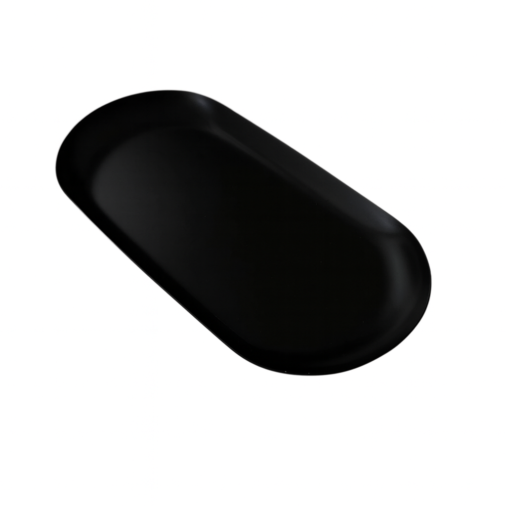 Plateau en métal au style orné – Noir mat | Bloc à dessin noble