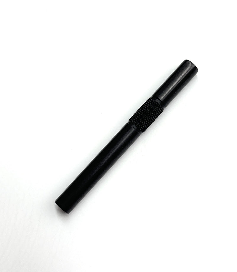 SET carbon hack card and high-quality aluminum snuff tube, grooved 80mm in matt black