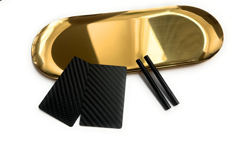 XXL SET Gold with XXL metal boards including 2 drawing tubes (80mm) and carbon card drawing base, stable and elegant