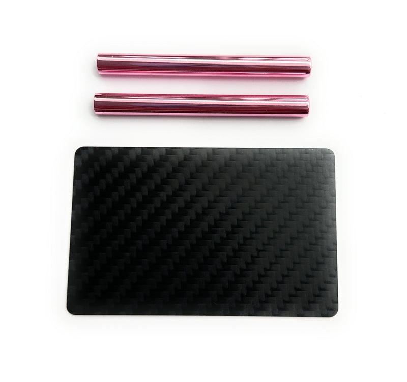 SET Noir Mat/Rose Octogone 1x planche métallique avec 2 tubes à dessin et base à dessin en carte carbone, stable et élégante