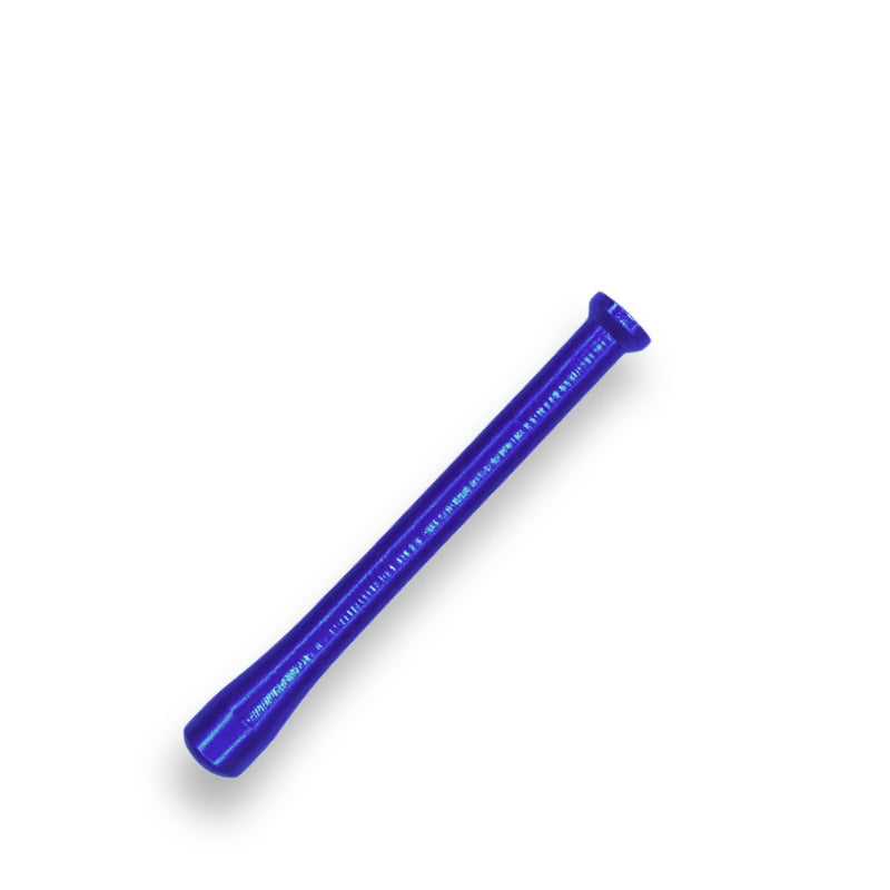 2 x Colored Metal Straw Strohhalm Ziehröhrchen Snuff Bat Snorter Nasal Tube Bullet Sniffer Snuffer (Blau und Silber)