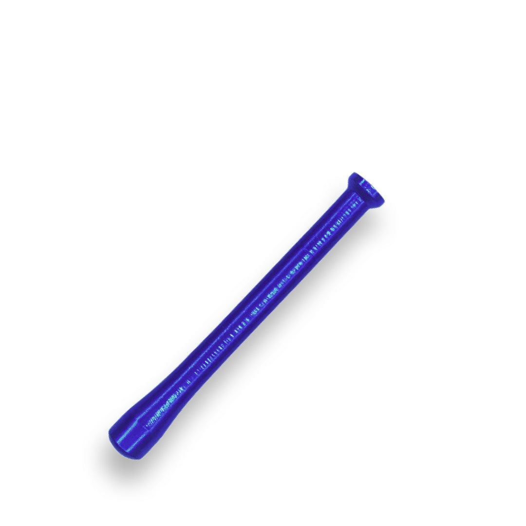 2 x paille métallique colorée strohhalm ziehröhrchen snuff bat snuffer tube nasal Bullet Sniffer Snuffer (Blau)