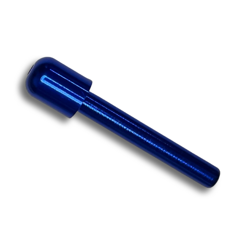 Aluminum tube for your snuff draw tube - snuff - snorter dispenser - length 70mm (blue)