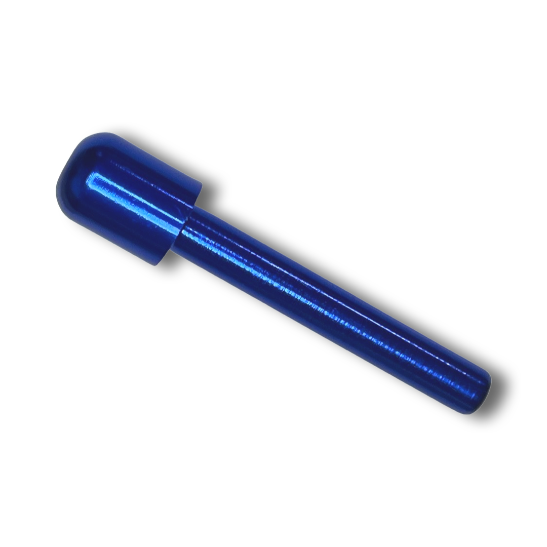 Tube en aluminium pour votre tube de tirage à priser - tabac à priser - distributeur snorter - longueur 70 mm (bleu)