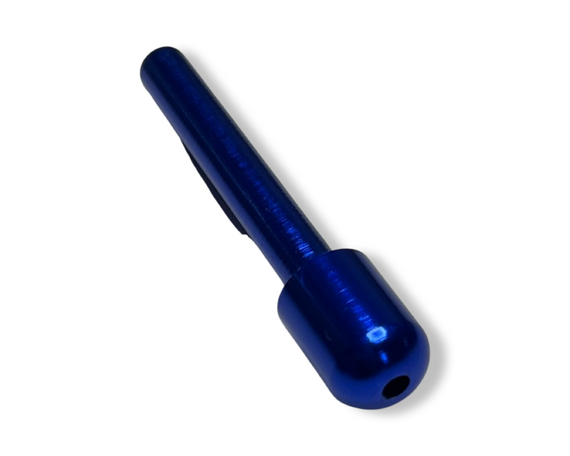 Aluminum tube for your snuff draw tube - snuff - snorter dispenser - length 70mm (blue)