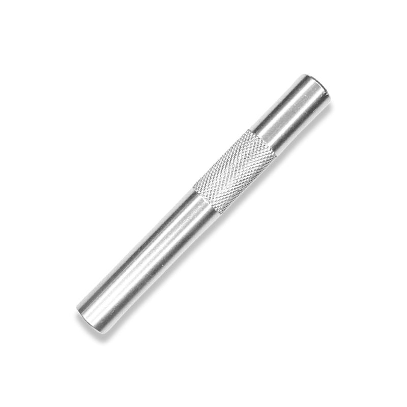 Tube en aluminium - pour votre tabac à priser - tube à tirer - tabac à priser - distributeur snorter - longueur 70 mm (argent)