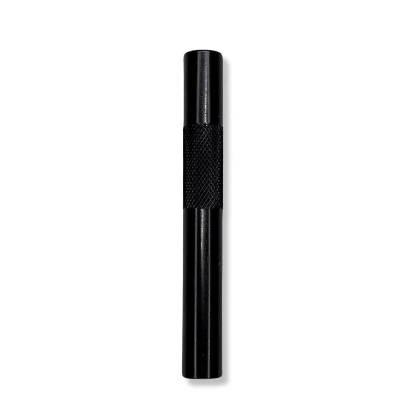 Tube made of aluminum - for your snuff - pull tube - snuff - length 70mm (black)