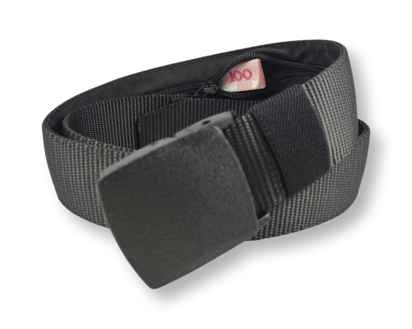 Ceinture noire avec compartiment secret - sécurité et style en un