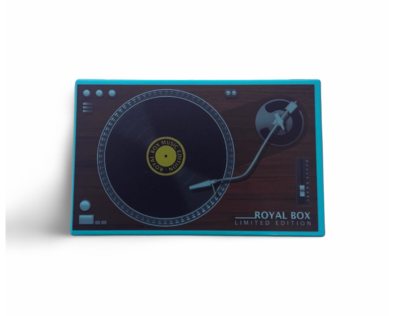 Royal Box Royalbox inkl. integriertem Röhrchen für Schnupftabak für unterwegs Record Player schwarz / blau