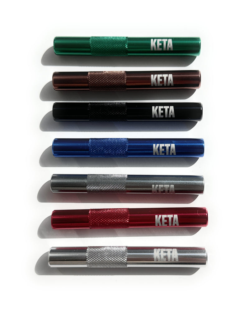 Tube with "KETA" engraving made of aluminum - for your snuff - drawing tube length 70mm 7 colors to choose from